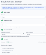 3D printer extruder calibration