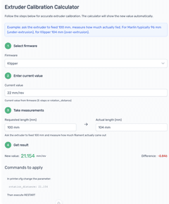3D printer extruder calibration