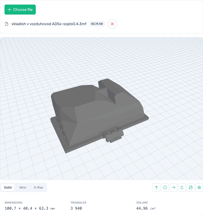 Online STL and 3MF viewer for 3D models