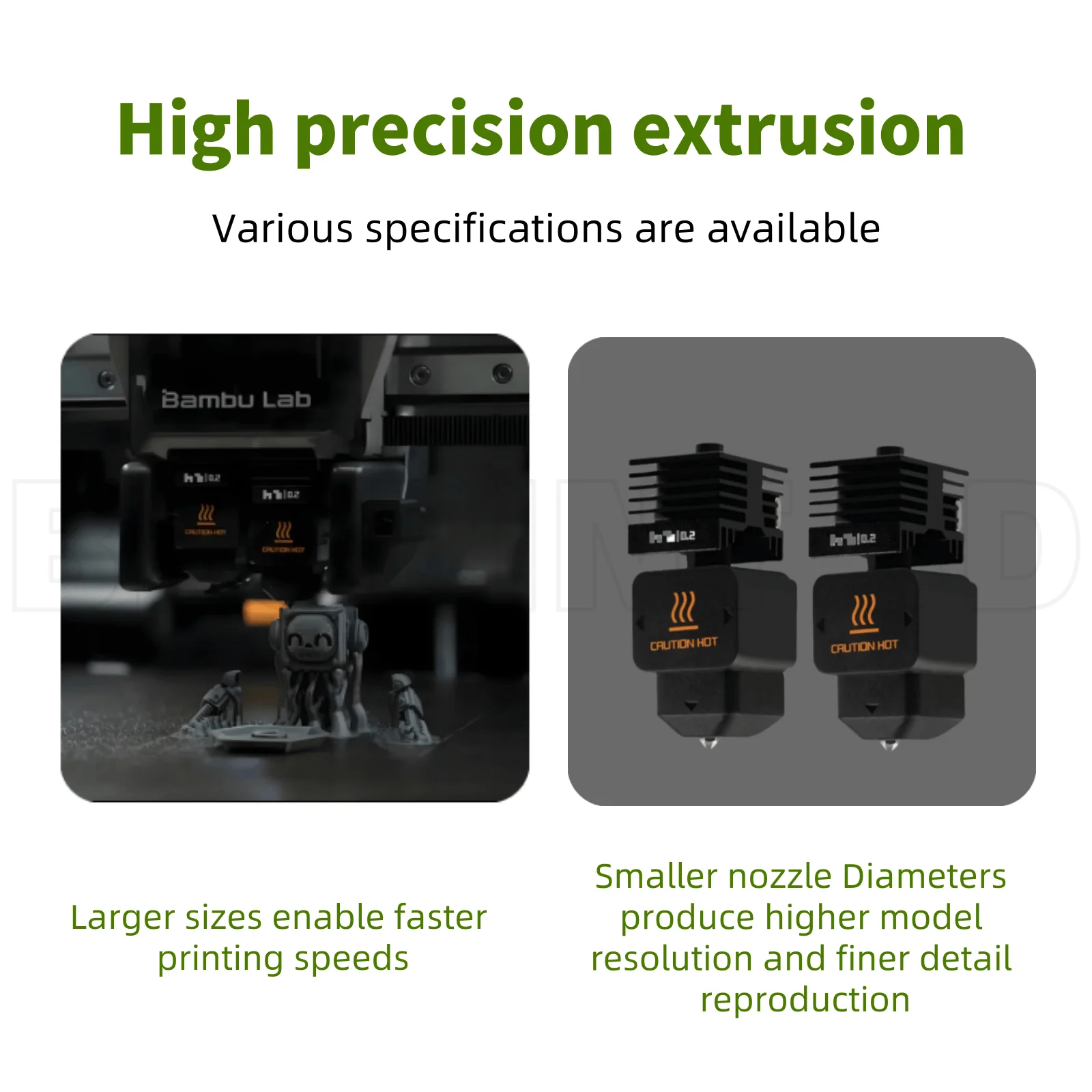 Набор хотенда с закалённой сталью для Bambu Lab H2D 3