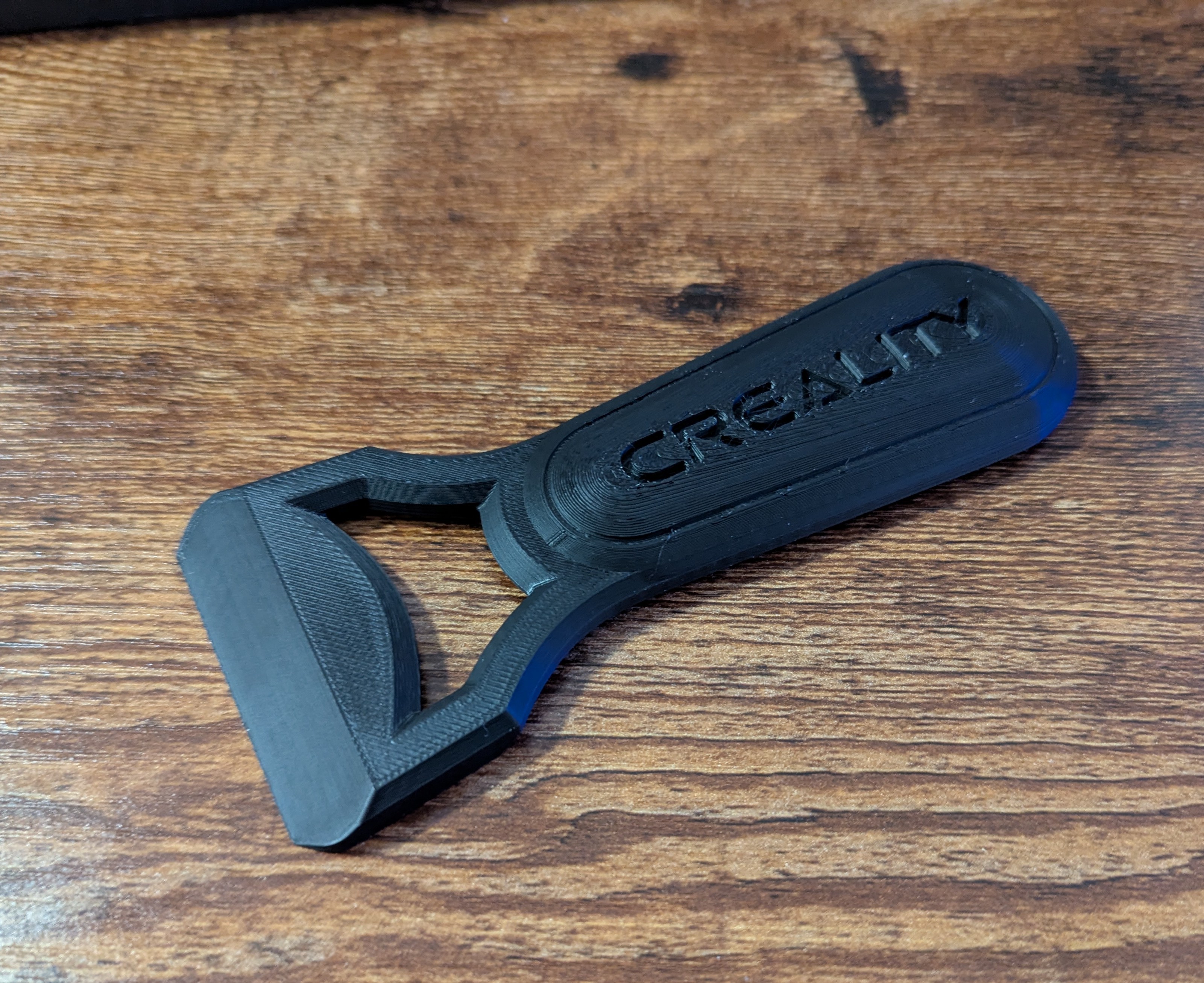 Printed Creality scraper for removing parts from the plate