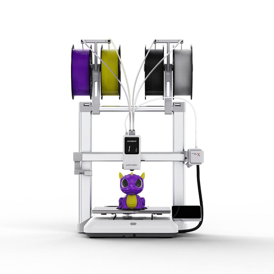 Anycubic Kobra X с модулем ACE GEN2 прямо на печатающей головке