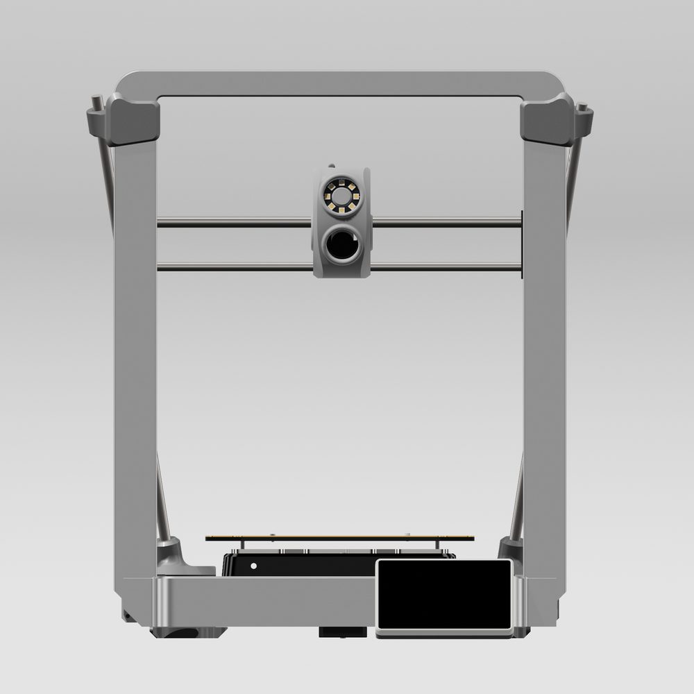Ender-3 V3 CoreXZ with gantry stabilizer rods, front view