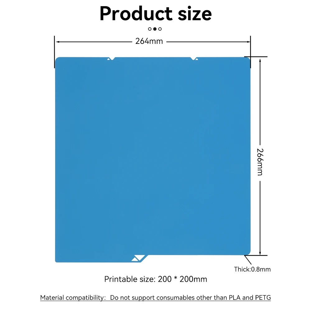 Холодная пластина Cool Plate для Anycubic Kobra S1: печать PLA/PETG, 264x276 3