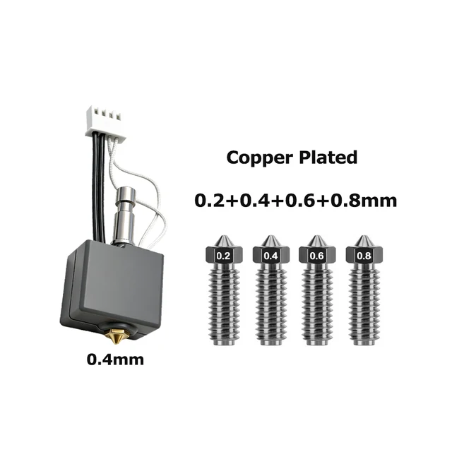Хотенд 0.4 мм с горлом и трубкой PTFE для Anycubic Kobra S1 2