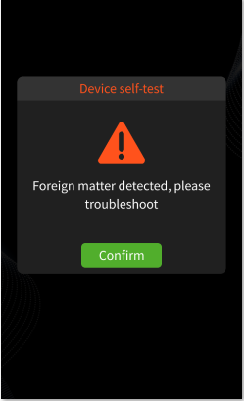Сообщение «Foreign matter detected, please troubleshoot» на экране