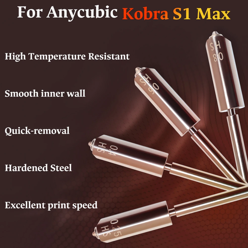 Nozzle with Silicone Sock for Anycubic Kobra S1 Max: quick-install
