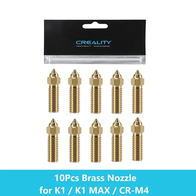 Латунные сопла 0.4mm для Creality K1 / K1 Max (набор 1/5/10 шт.)