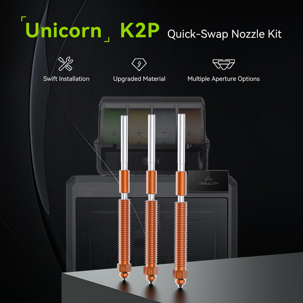 Quick-Swap Nozzle Kit 2PCS for Creality K2 Plus / Creality Hi 2