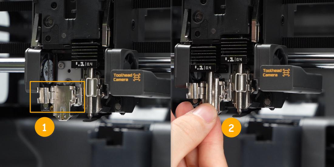 X2D left hotend latch during removal and installation