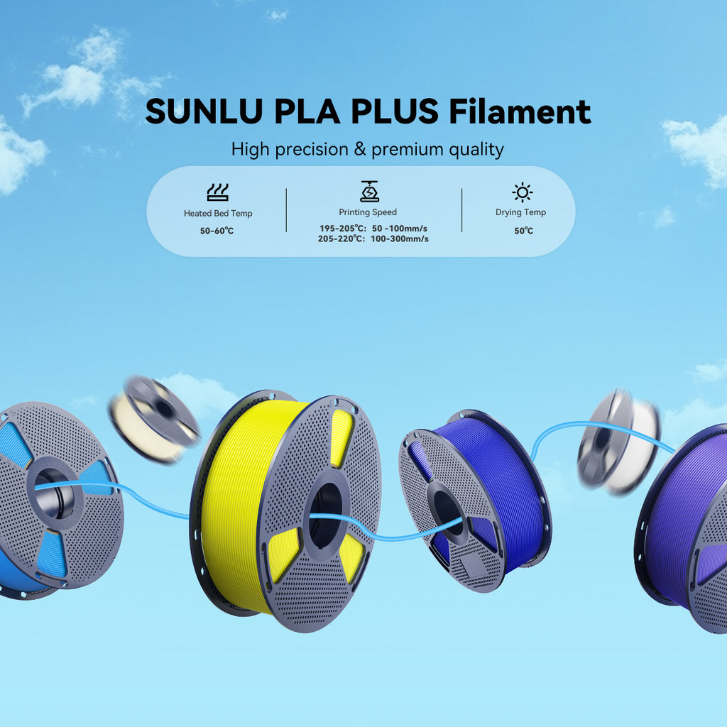 SUNLU PLA+ — улучшенный PLA-филамент с ровной намоткой 4