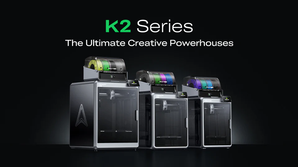 Линейка Creality K2: K2, K2 Pro и K2 Plus вместе