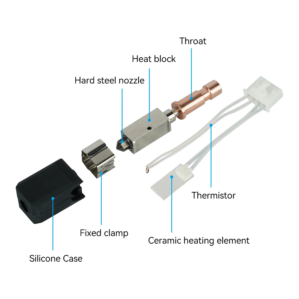 Bimetal Hotend Assembly for Anycubic Kobra S1 Max: ceramic heating up to 300 °C
