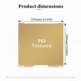 Стол PEI для Bambu Lab H2C 335x325 мм двусторонний 3