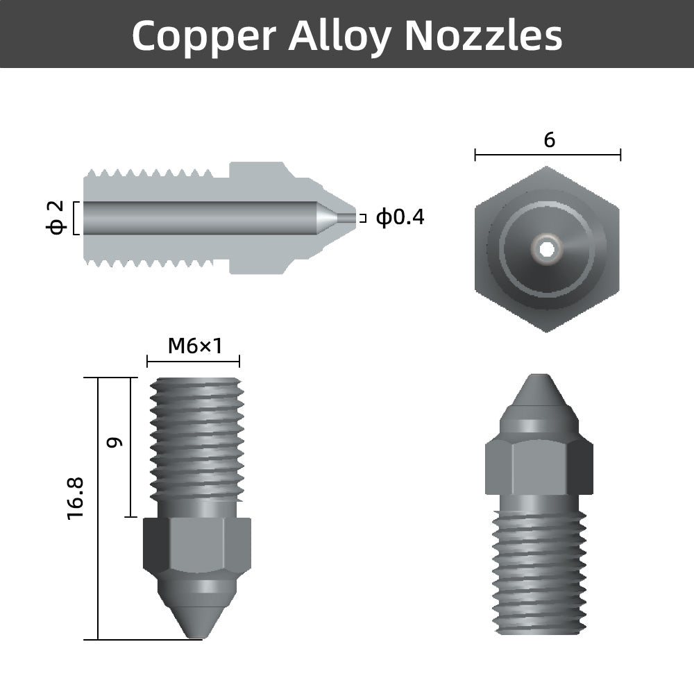 Creality High Speed Nozzle Kit 0.4+0.6mm for K1 / Ender 3 V3 5