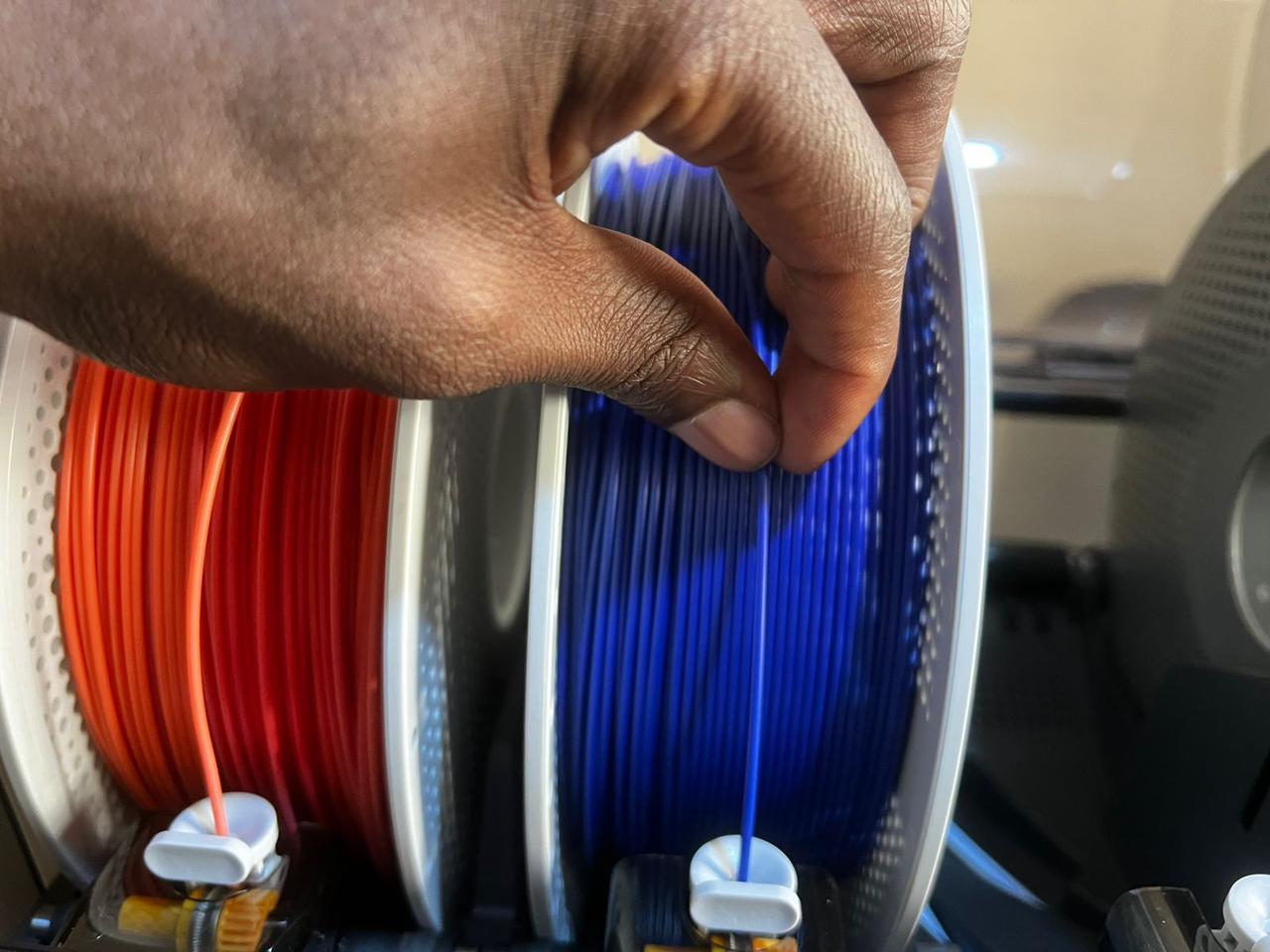 Повторная загрузка филамента в AMS после распутывания