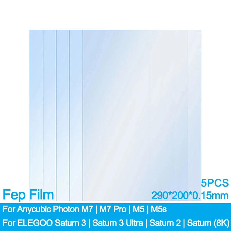 Разделительная плёнка FEP для Anycubic Photon Mono M5 / M5s / M7 / M7 Pro: 290×200×0.15 мм 2