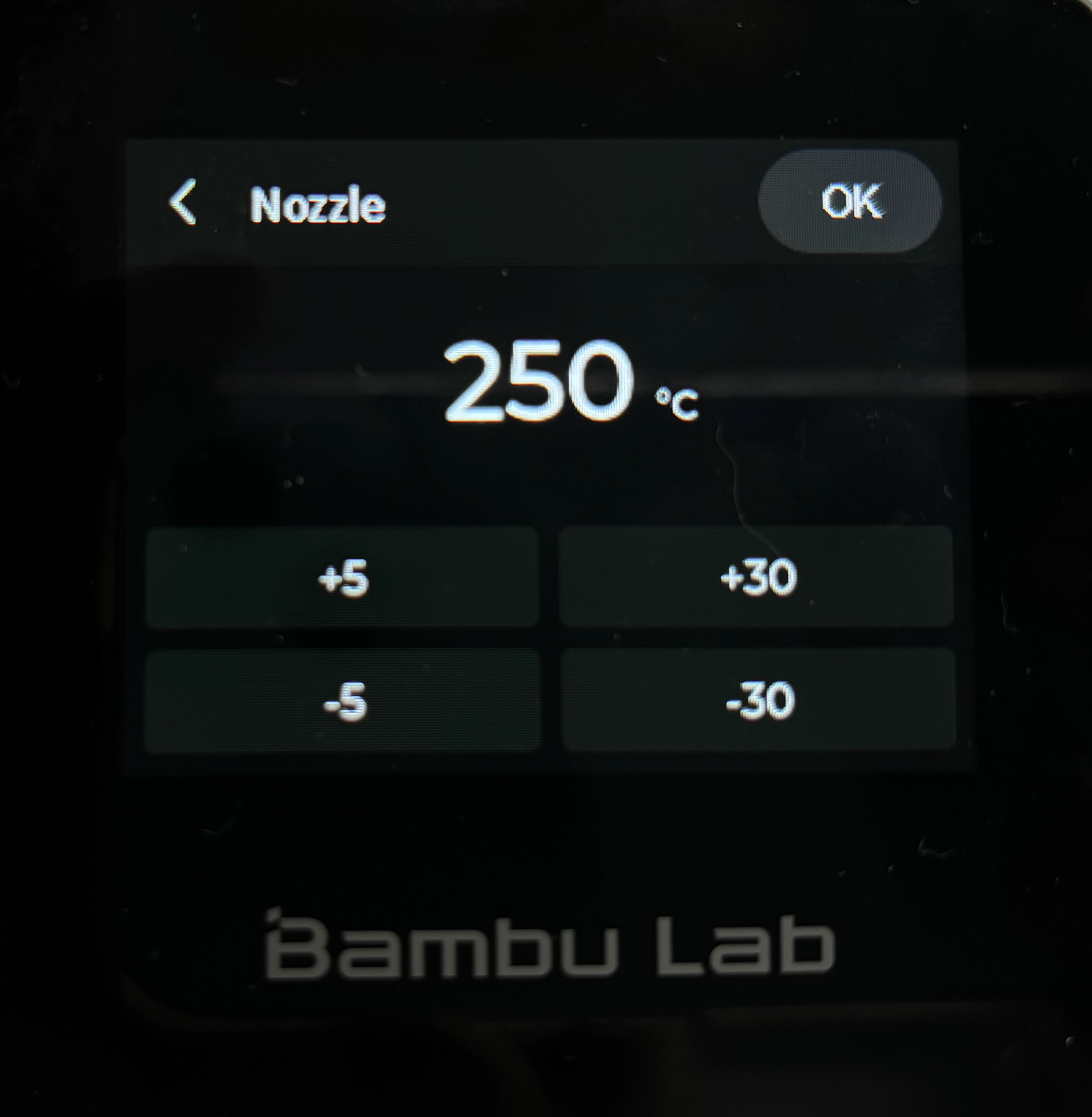 Нагрев хотенда Bambu Lab A1 для прочистки