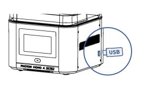 Расположение USB-порта на правой стороне Anycubic Photon Mono 4 Ultra