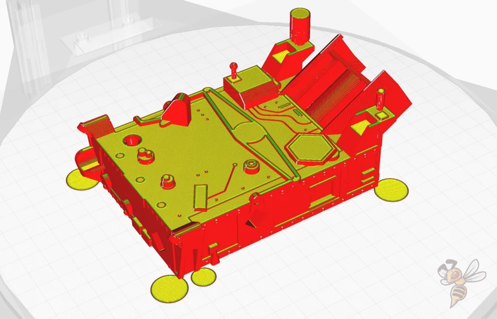 Mouse ears на 3D-печатной детали — маленькие диски на углах