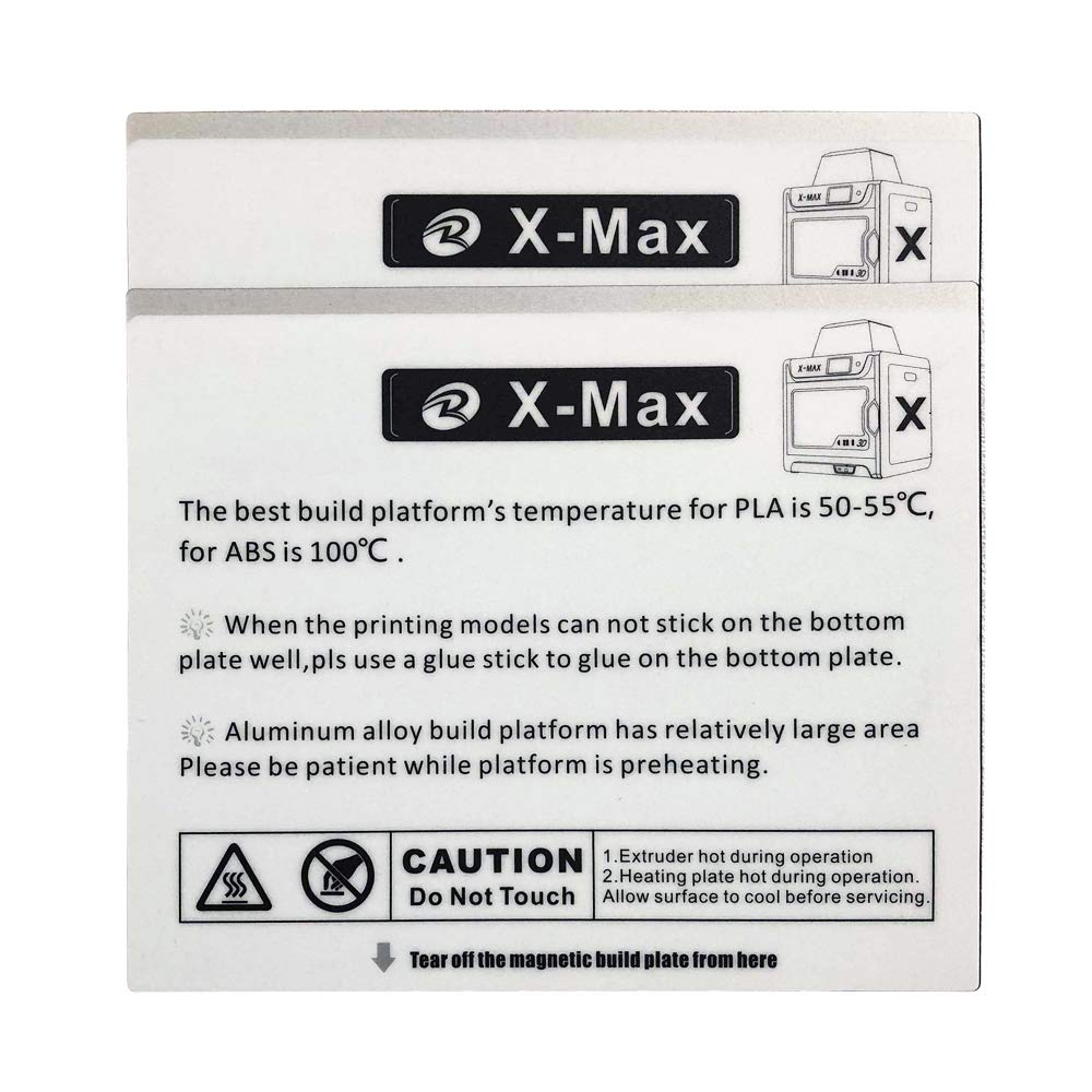 Наклейки на стол QIDI для X-Max (комплект 2 шт.)