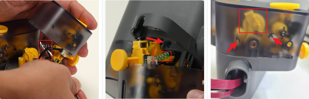 Правильная ориентация шестерни фидера для слотов 1-2 AMS Lite