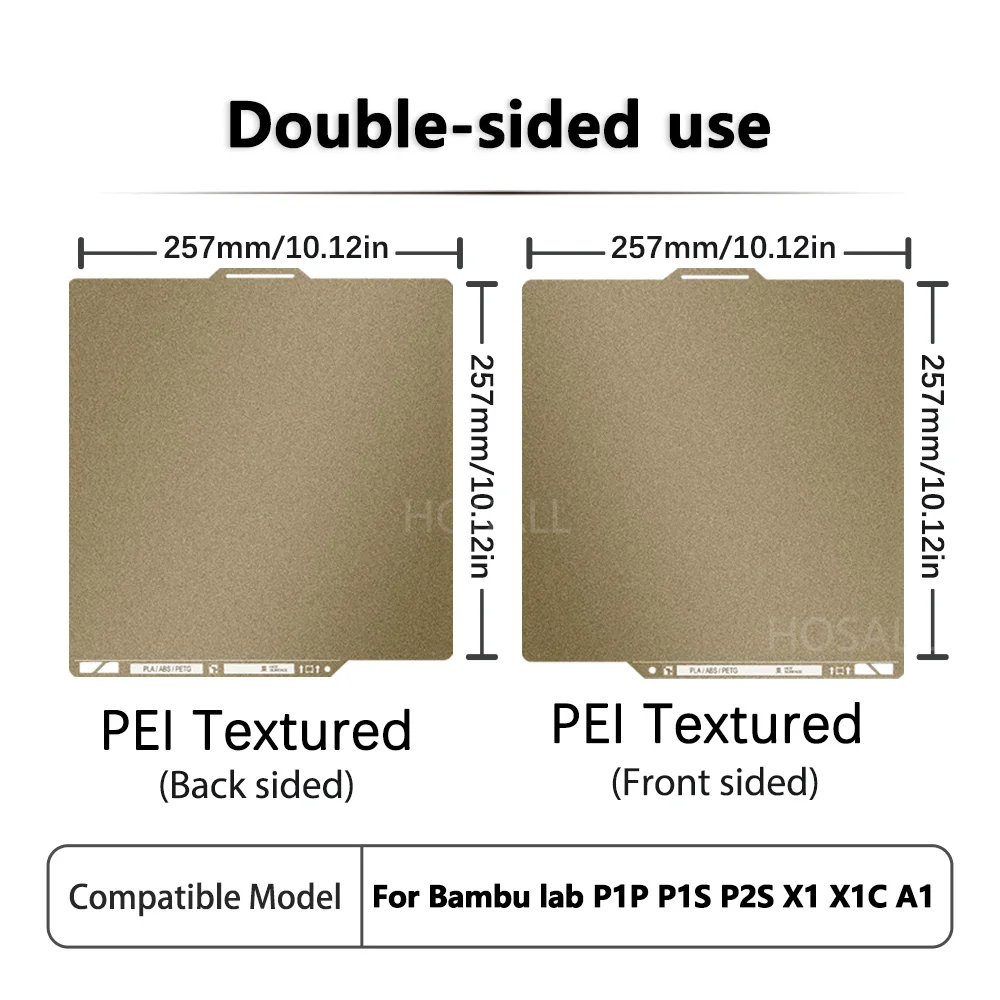 Glacier Cool Build Plate Double-Sided for Bambu Lab A1/P1/P2/X1 3