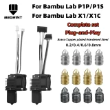 For Bambu Lab X1C P1P P1S Complete Hotend Print Head with Fan Thermistor Ceramic Heater 0.4mm Hardened steel nozzle 2