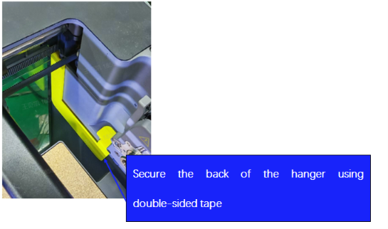 Mounting the purge waste bin hanger on the Flashforge Creator 5 frame