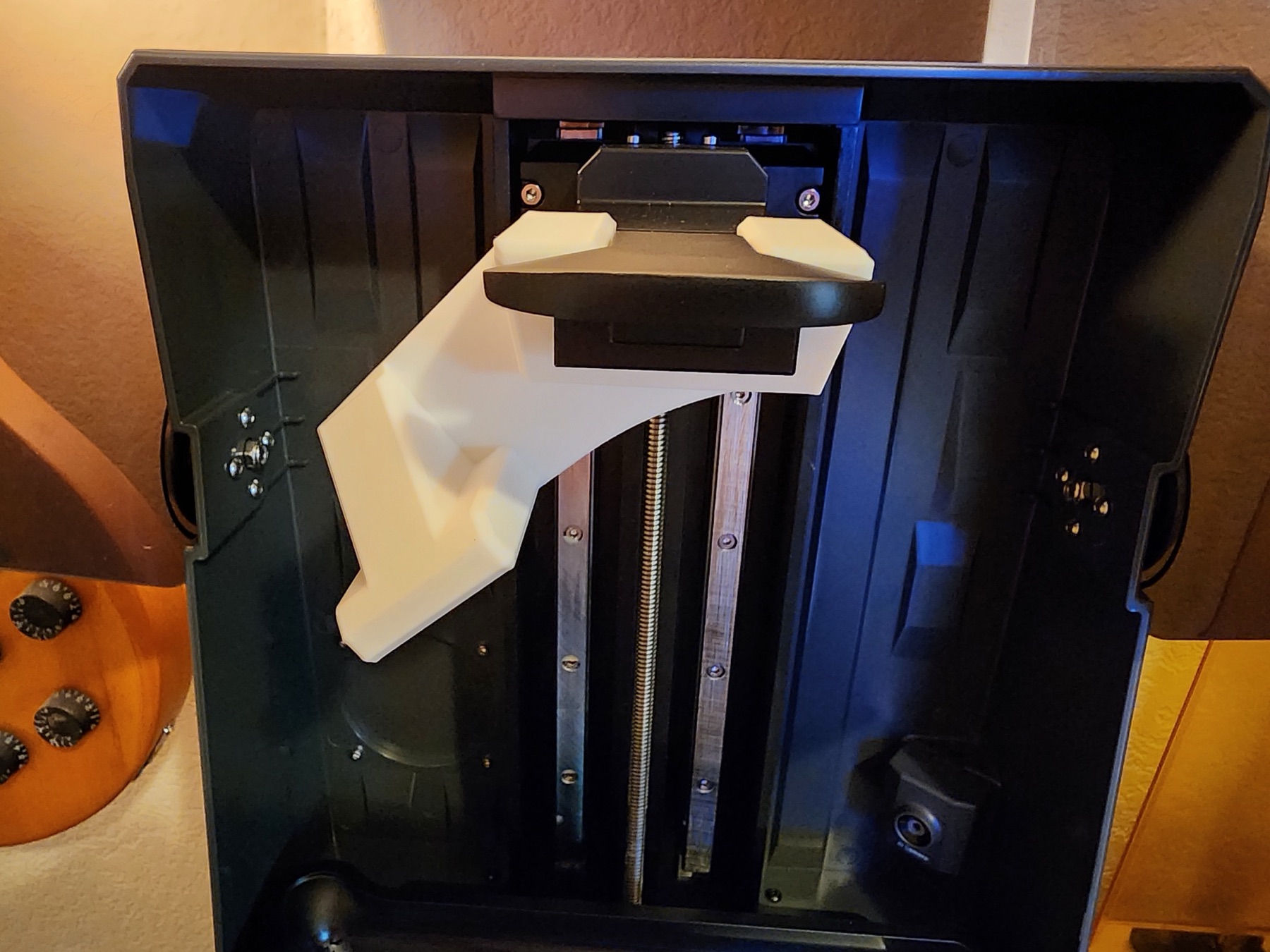 Drip arm installed inside the printer case