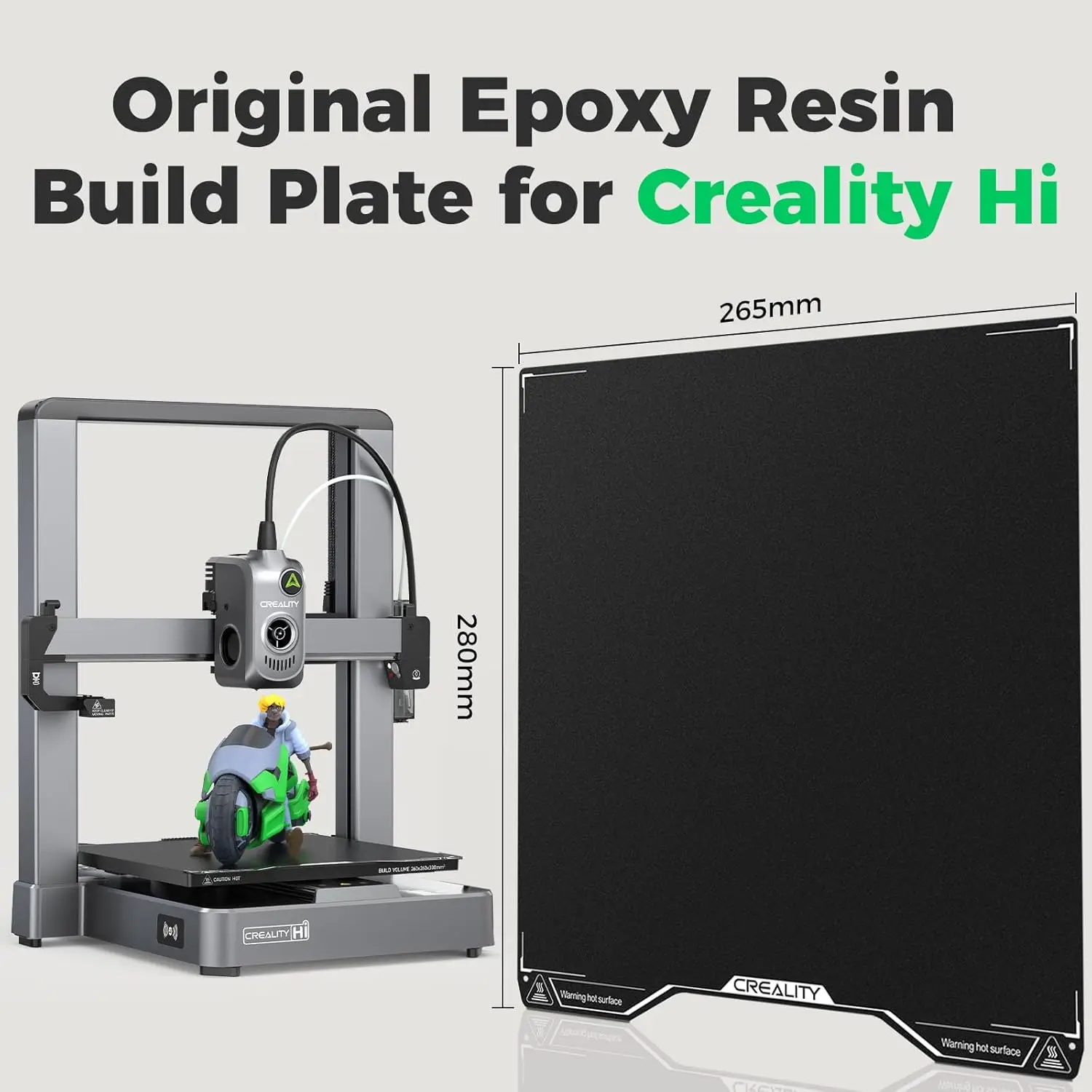 Текстурированный стол Creality Hi 280×265 мм без магнита 2