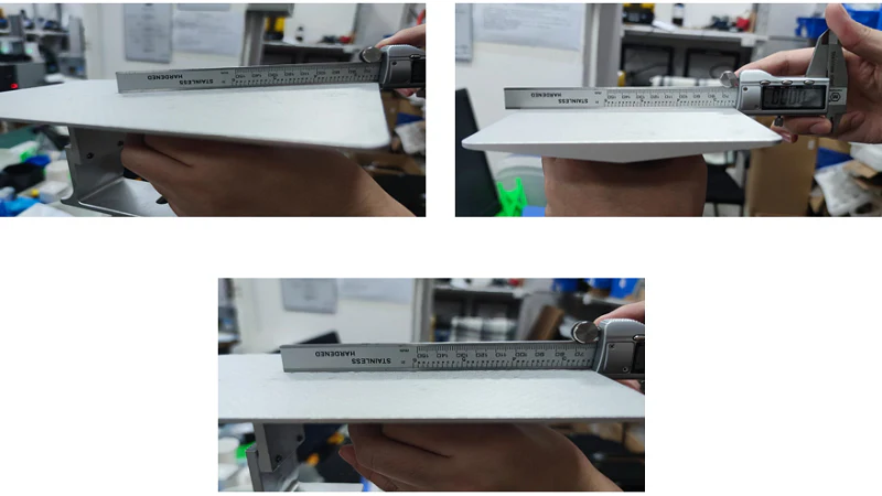 Проверка плоскости платформы линейкой — деформация недопустима