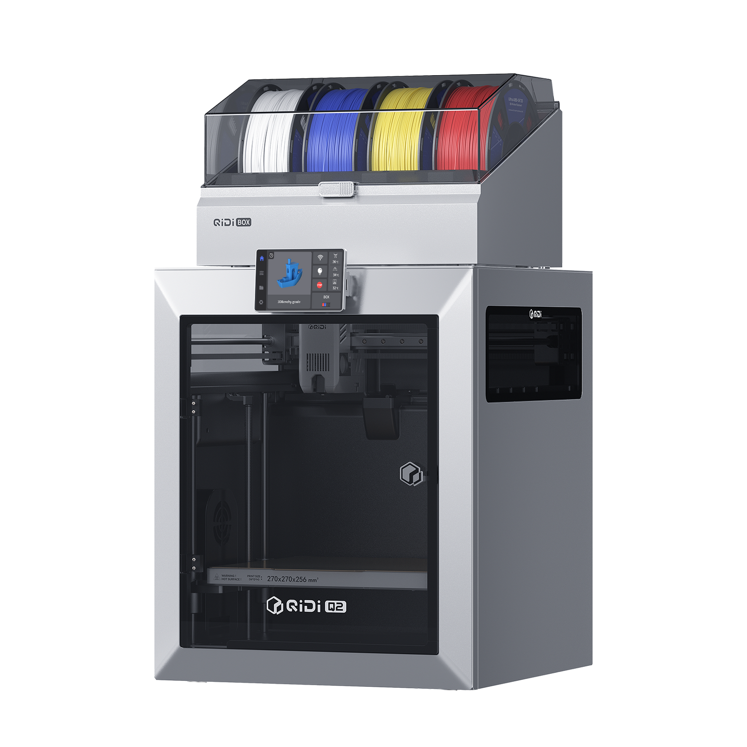 QIDI Q2 Combo with QIDI Box, three-quarter view