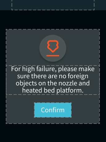 Экран ошибки: Leveling compensation exceeds preset error