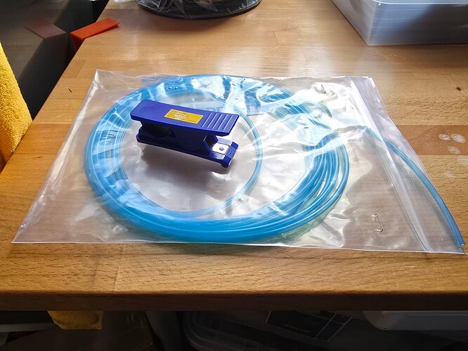 Blue Capricorn PTFE tubes and cutter in packaging