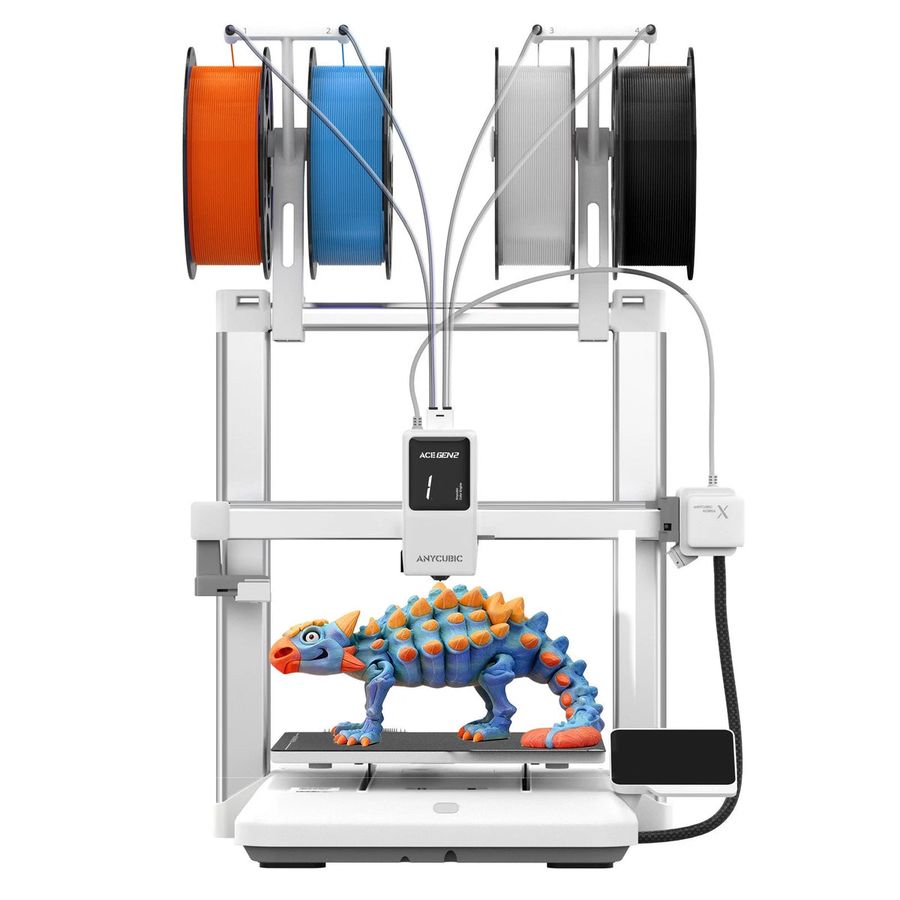 Anycubic Kobra X: катушки сверху, ACE GEN2 на головке и мультиколор-печать