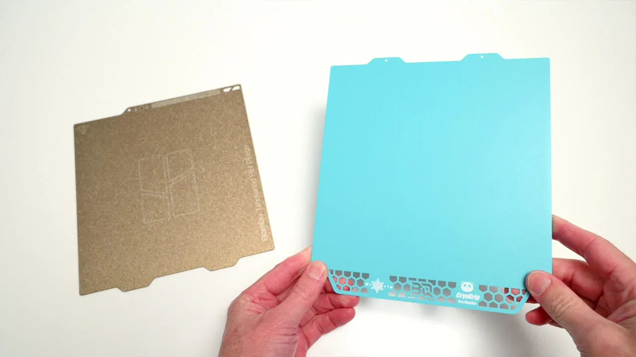 Biqu Panda Cryogrip Glazier build plate установлена на A1 Mini