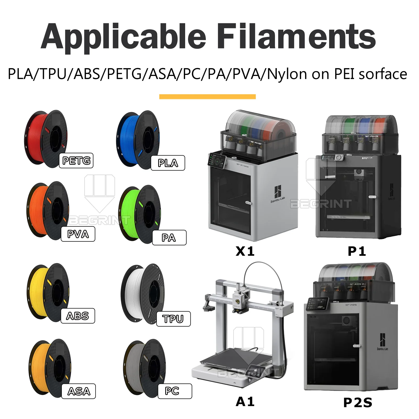 Двусторонний PEI стол для Bambu Lab 4