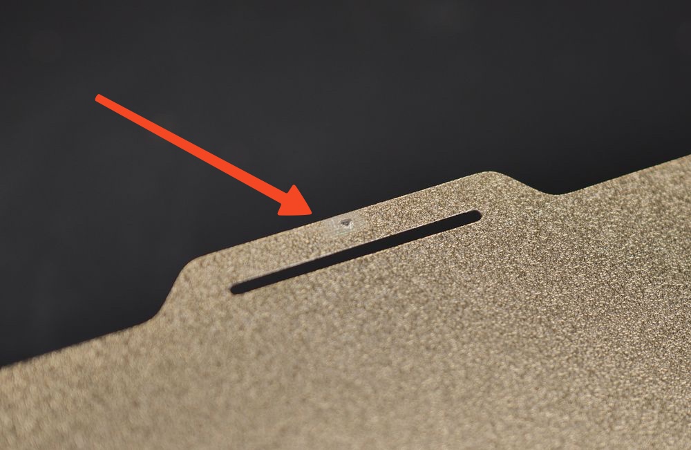 Textured PEI wipe zone — priority cleaning area