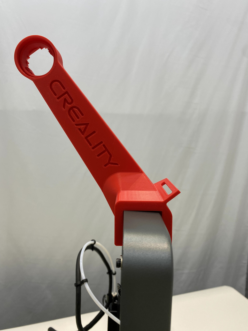 Top spool holder seated on the upper beam of the Ender-3 V3 frame