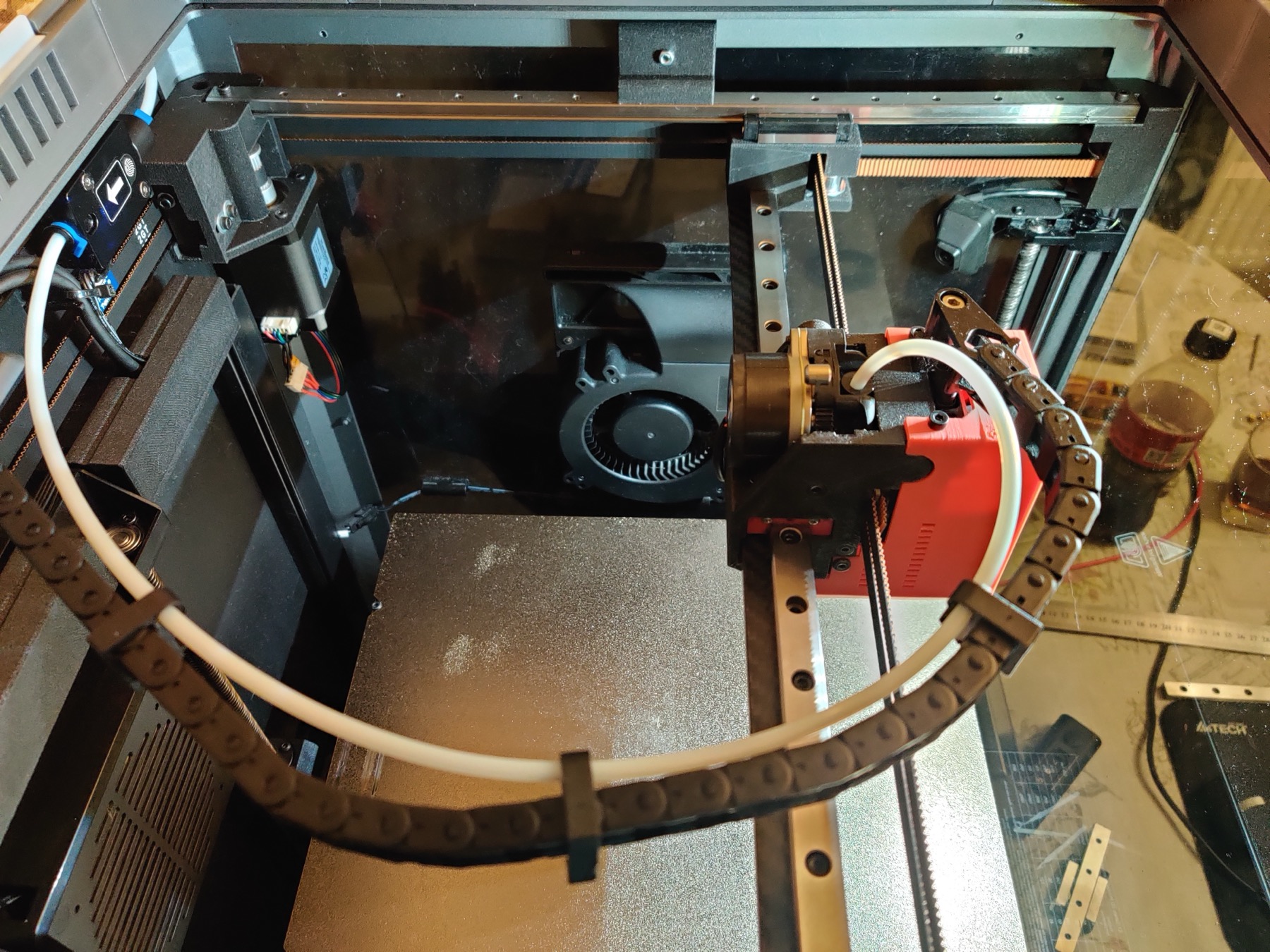 Линейные рельсы MGN12 на K1 Max — установленные направляющие против ghosting