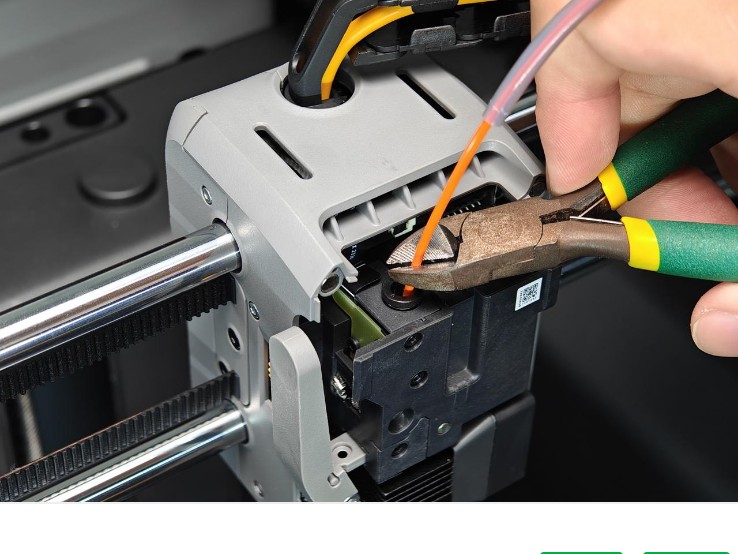 Чистка экструдера P2S — прочистка канала