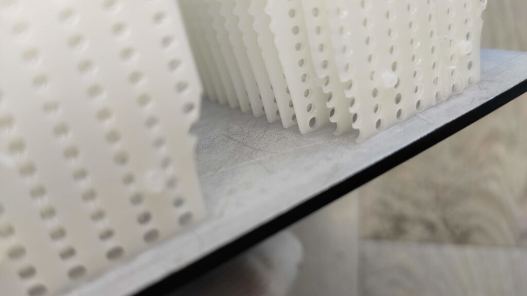 Сравнение результата: чёткие первые слои после применения rest time