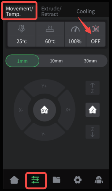 Вытащить PTFE-трубку и открыть зажим экструдера