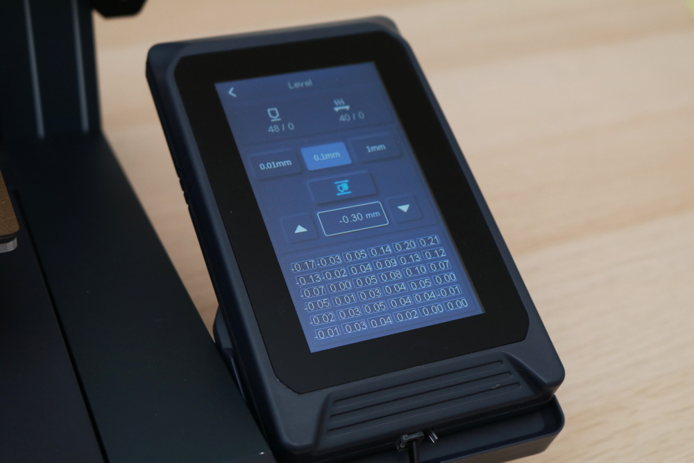 Экран калибровки Neptune 3 Pro: Z-offset минус 0,30 мм и карта стола 6 на 6 точек