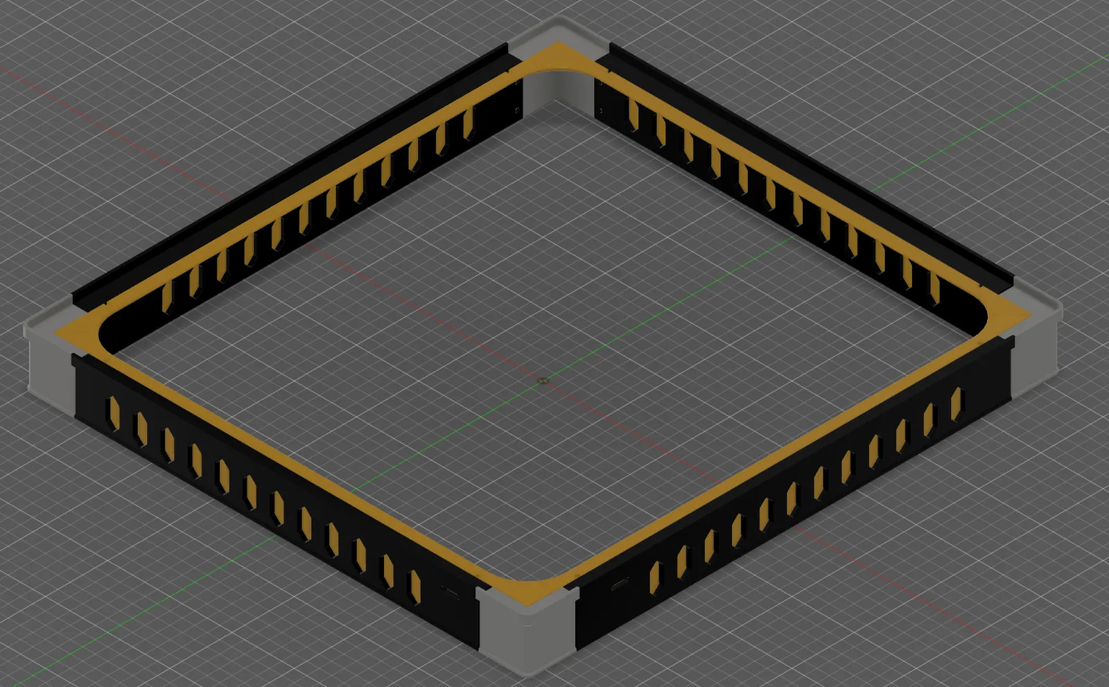 3D-модель надставки крышки K2 с пазом под LED-ленту