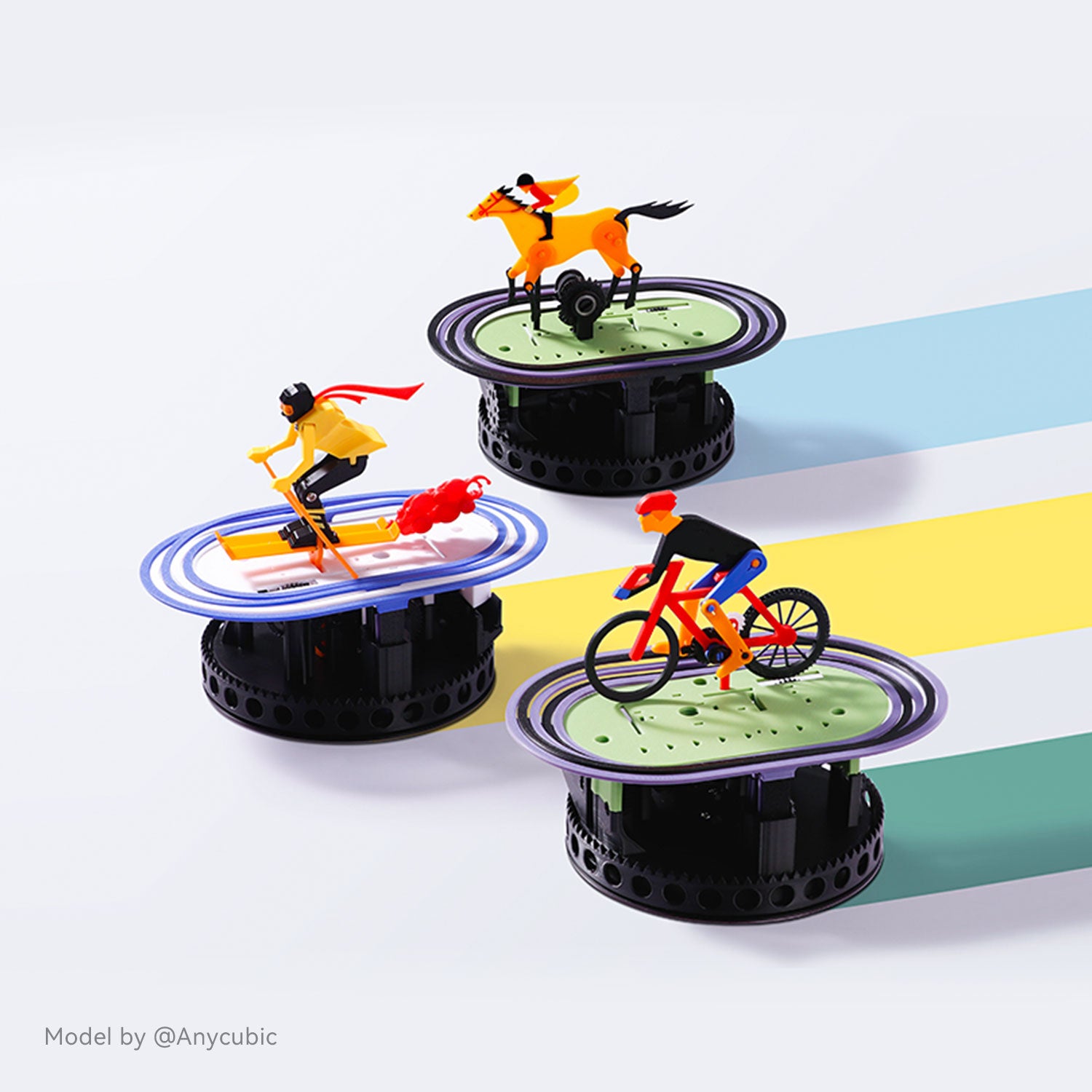 Mechanical toys printed in Anycubic PLA Basic
