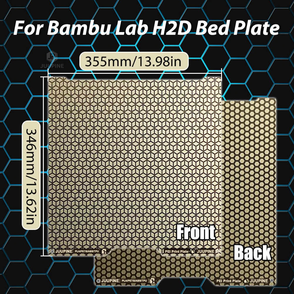 PEI-стол сотовый/квадратный 350×320 мм для Bambu Lab H2D (двусторонний) 2