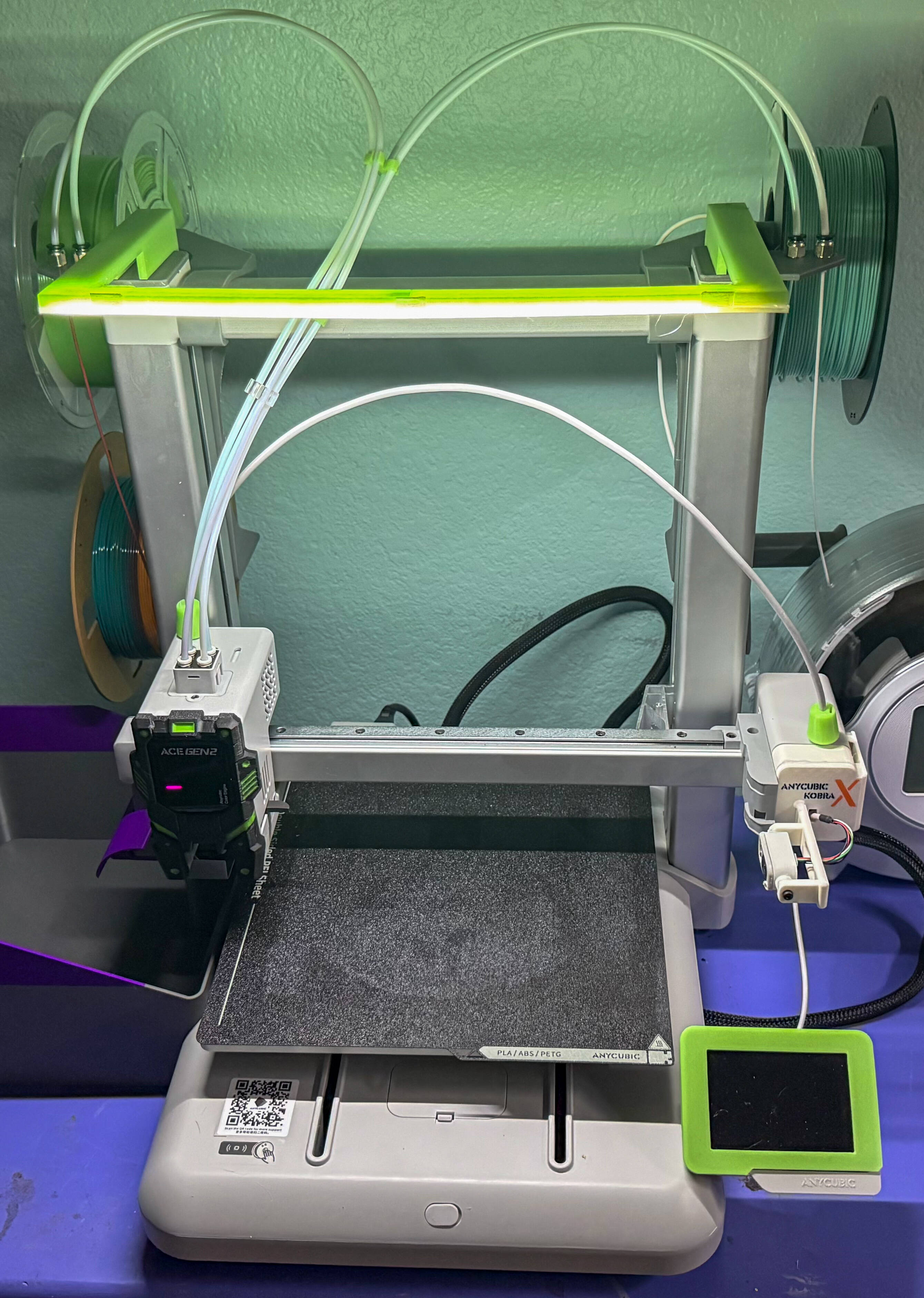 Светодиодная подсветка зоны печати Anycubic Kobra X с диффузором