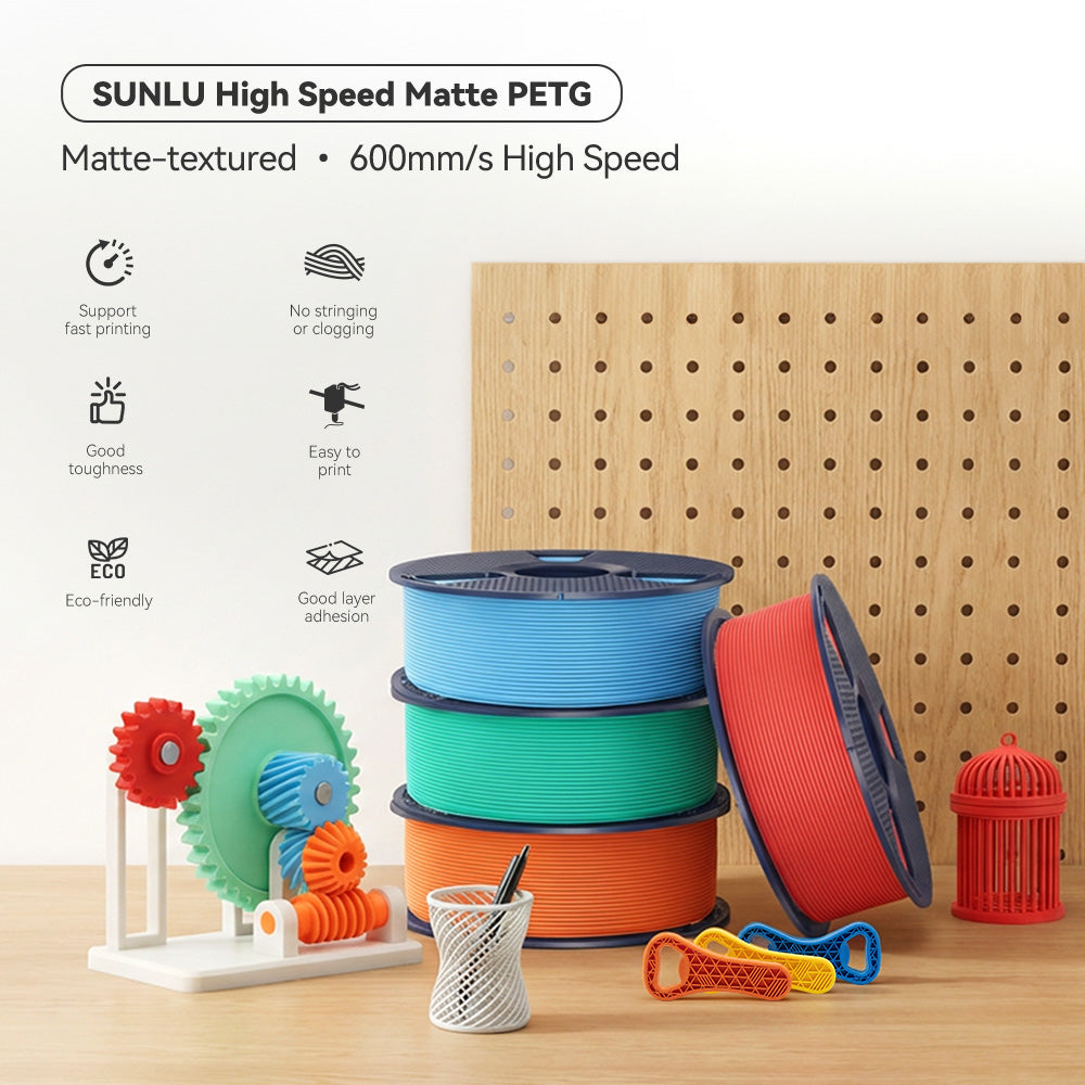 SUNLU High Speed Matte PETG — матовый филамент для скоростной печати 2